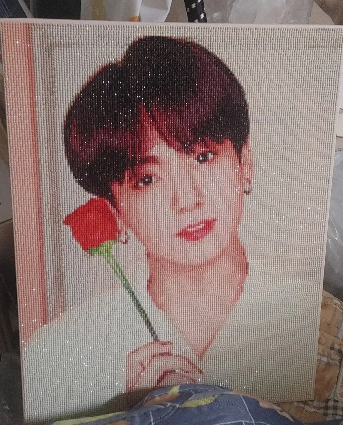 방탄 전정국 보석십자수 완성품